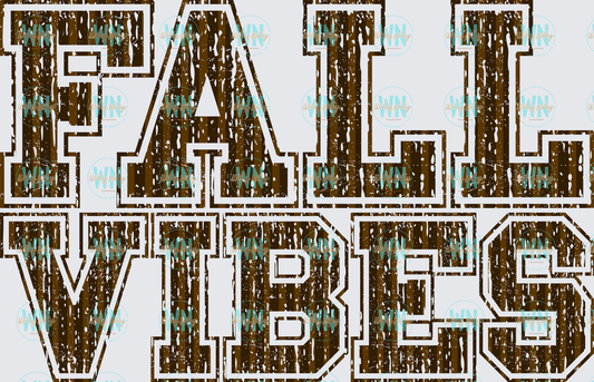 Fall Vibes (brown varsity)-Ready to Press DTF Transfer