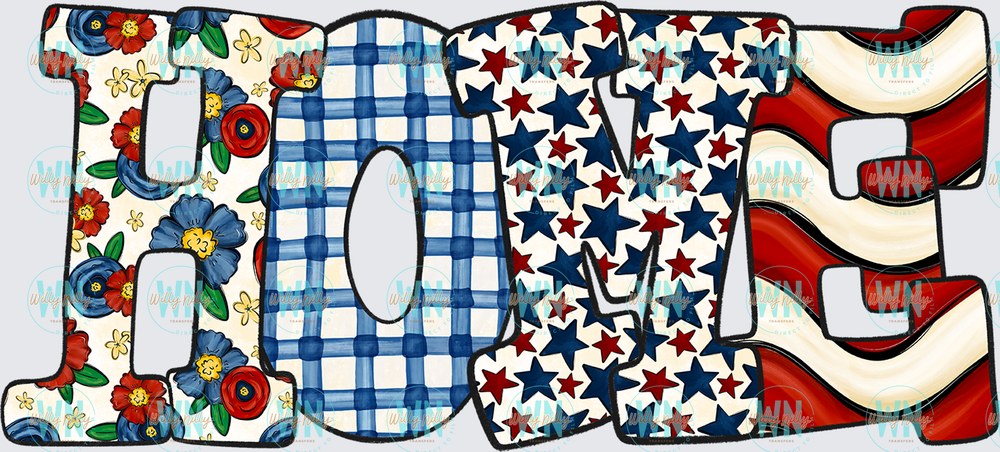 Patriotic Home-Ready to Press DTF Transfer