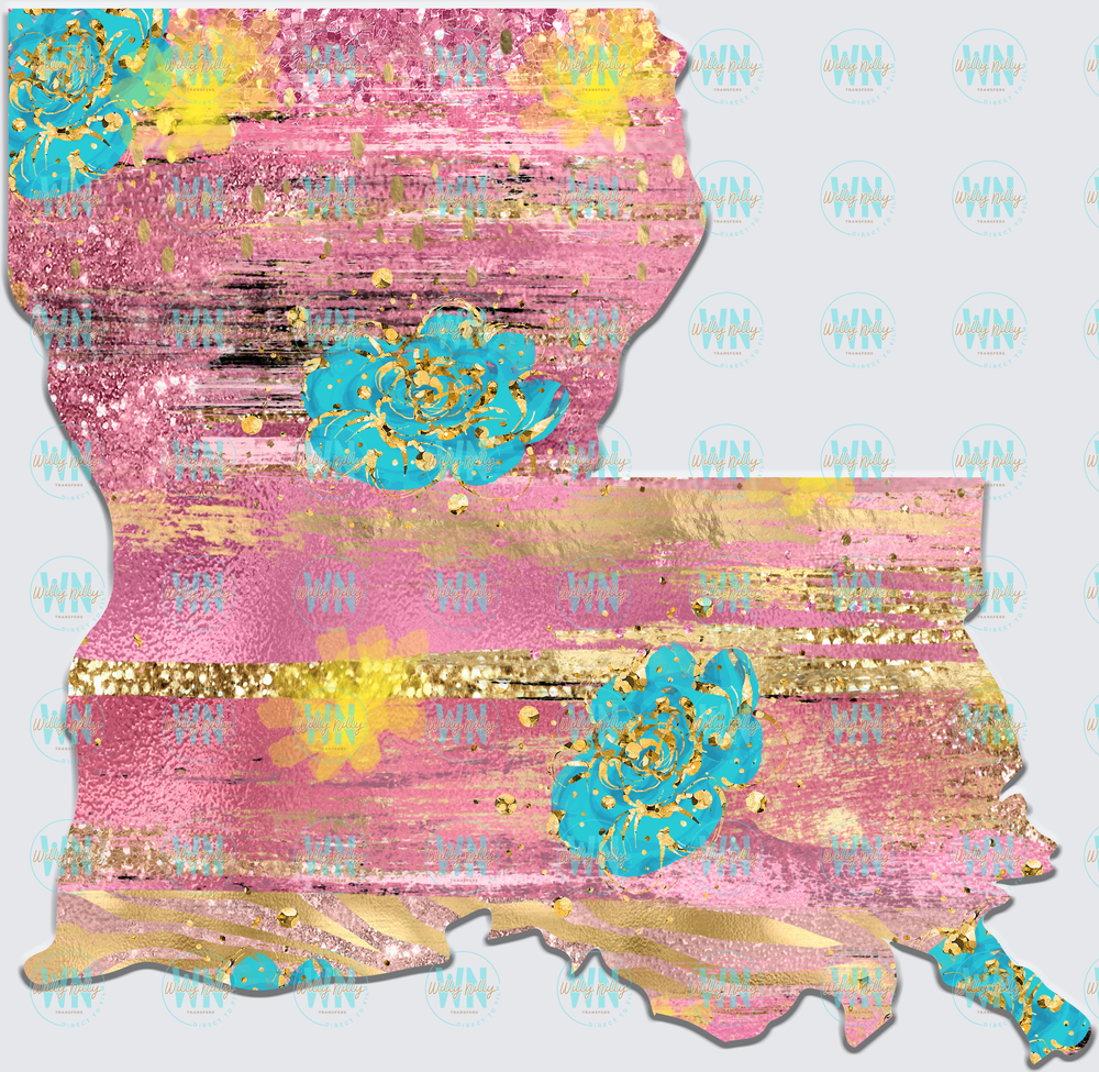 Glitz State (Louisiana)-Ready to Press DTF Transfer