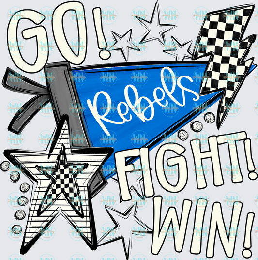 Go Rebels-Ready to Press DTF Transfer
