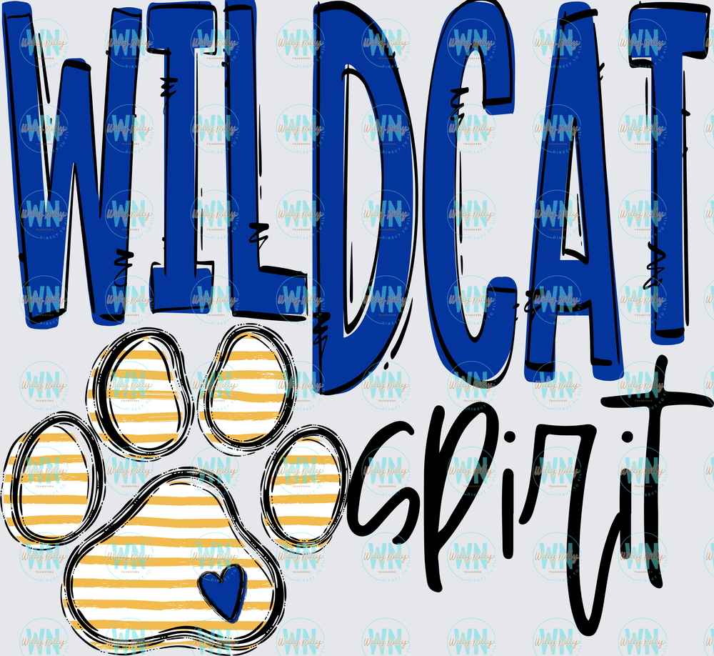 Wildcat Spirit (pawprint)-Ready to Press DTF Transfer