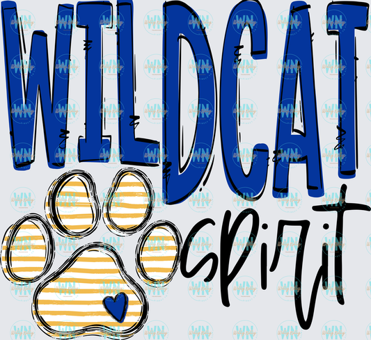 Wildcat Spirit (pawprint)-Ready to Press DTF Transfer