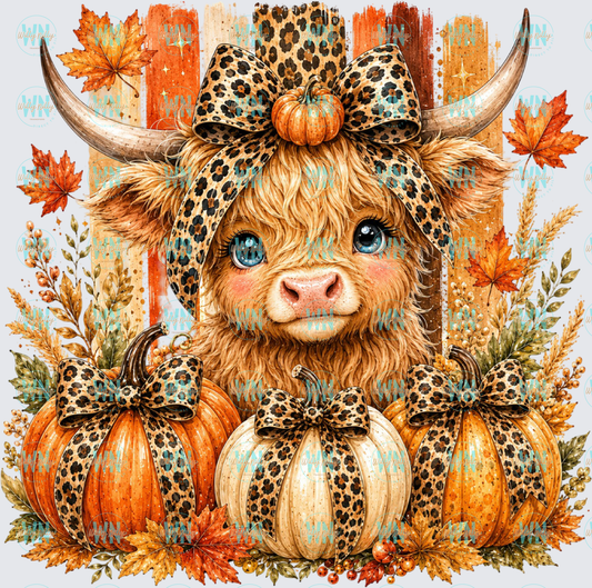 Highland Cow Fall-Ready to Press DTF Transfer