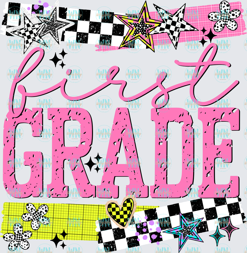 First Grade (stars)-Ready to Press DTF Transfer