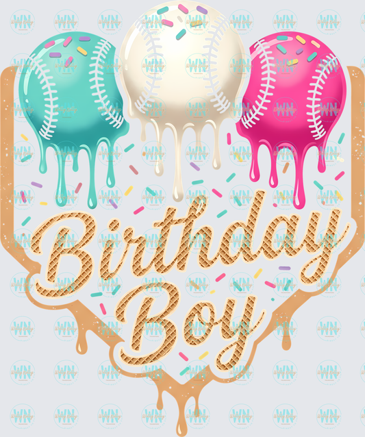 Birthday Baseball-Ready to Press DTF Transfer