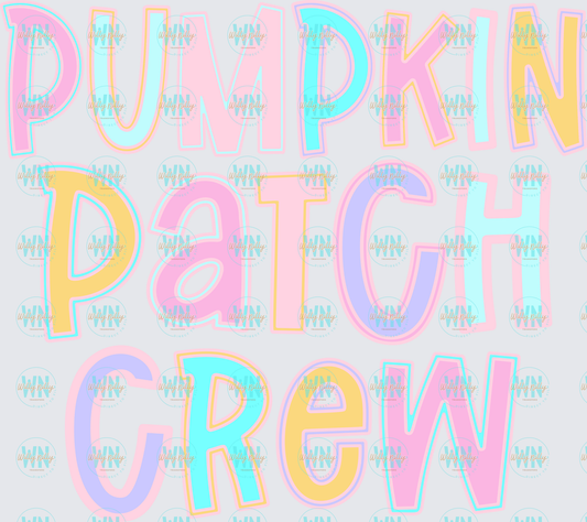 Pumpkin Patch Crew (pastel)-Ready to Press DTF Transfer