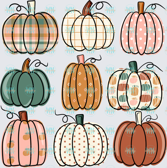 Fall Pumpkin Collage-Ready to Press DTF Transfer