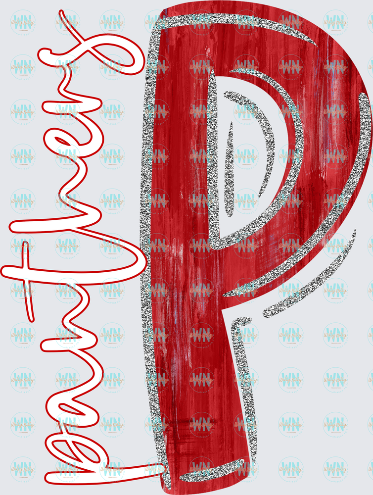Panthers (red and silver)-Ready to Press DTF Transfer