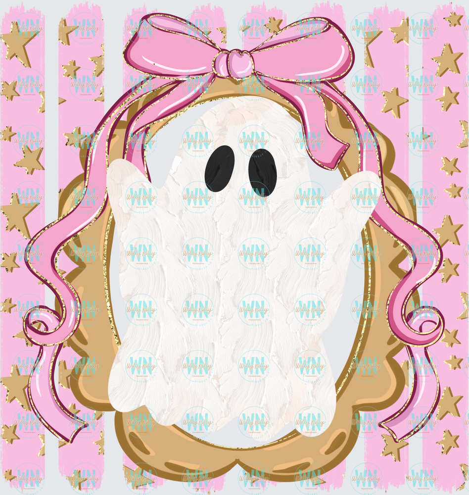 Ghost (with bow frame)-Ready to Press DTF Transfer