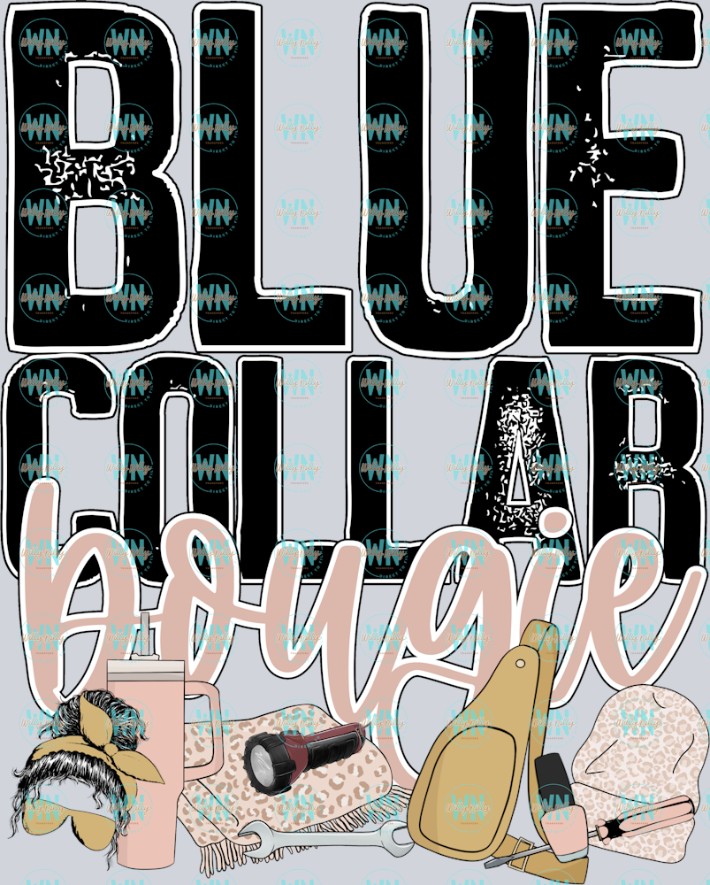 Blue Collar Bougie With Tools