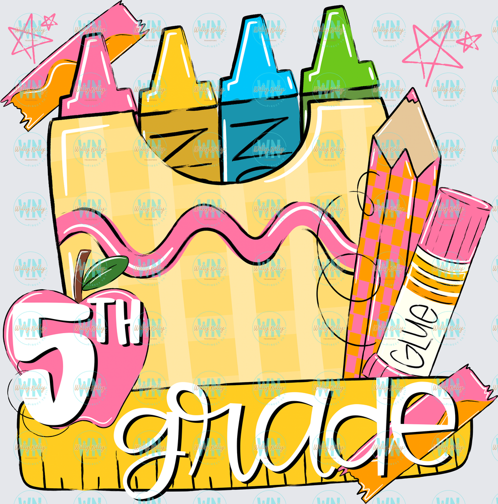 5th Grade (pink)-Ready to Press DTF Transfer