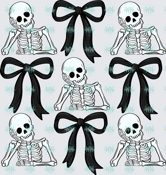 Skeleton and Bow-Ready to Press DTF Transfer
