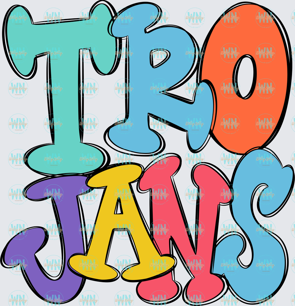 Trojans (colorful)-Ready to Press DTF Transfer