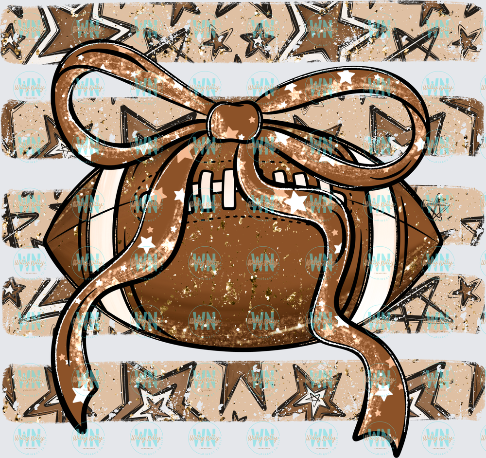 Football (with stripe background)-Ready to Press DTF Transfer