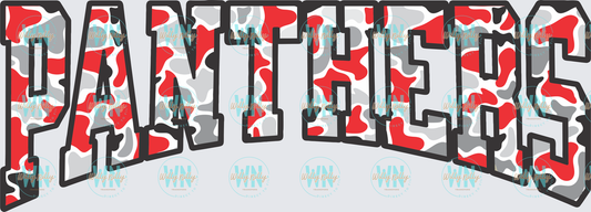 Panthers Camo (black and red)-Ready to Press DTF Transfer