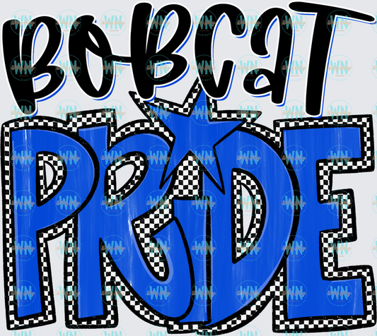 Bobcat Pride (blue)-Ready to Press DTF Trasnfer
