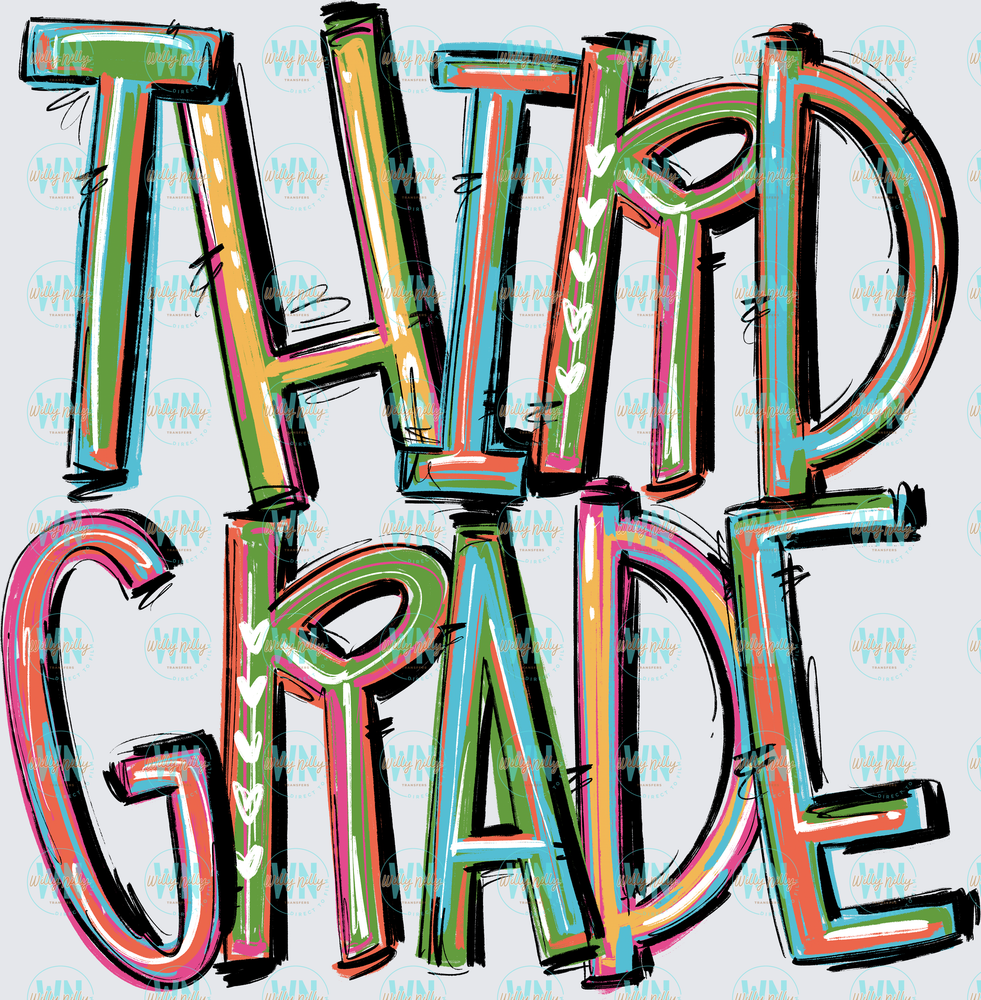 Third Grade (pixie font)-Ready to Press DTF Transfer
