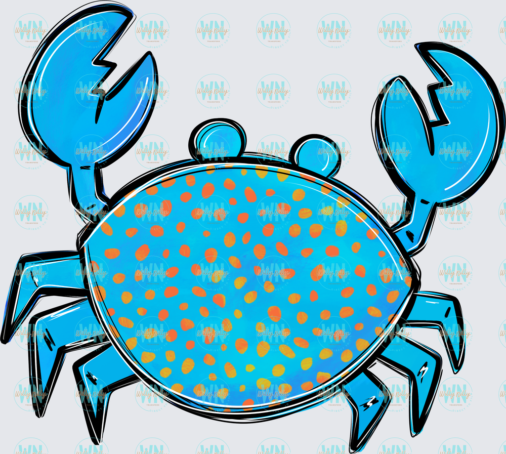 Blue Beach Crab-Ready to Press DTF Transfer