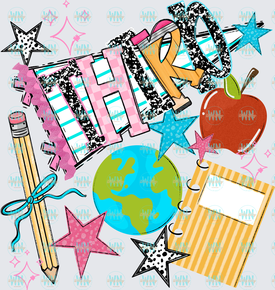 Third Grade (back to school)-Ready to Press DTF Transfer