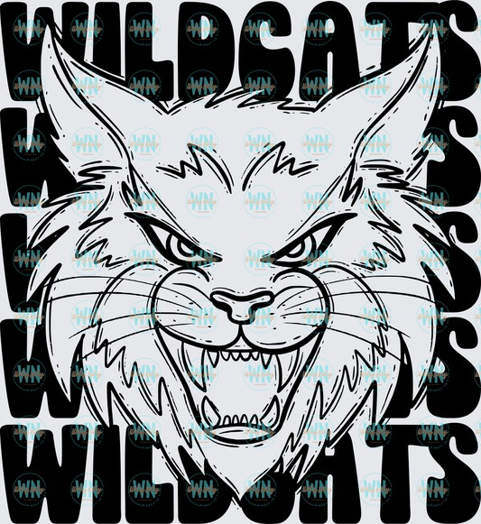 Wildcats (stacked mascot)-Ready to Press DTF Transfer