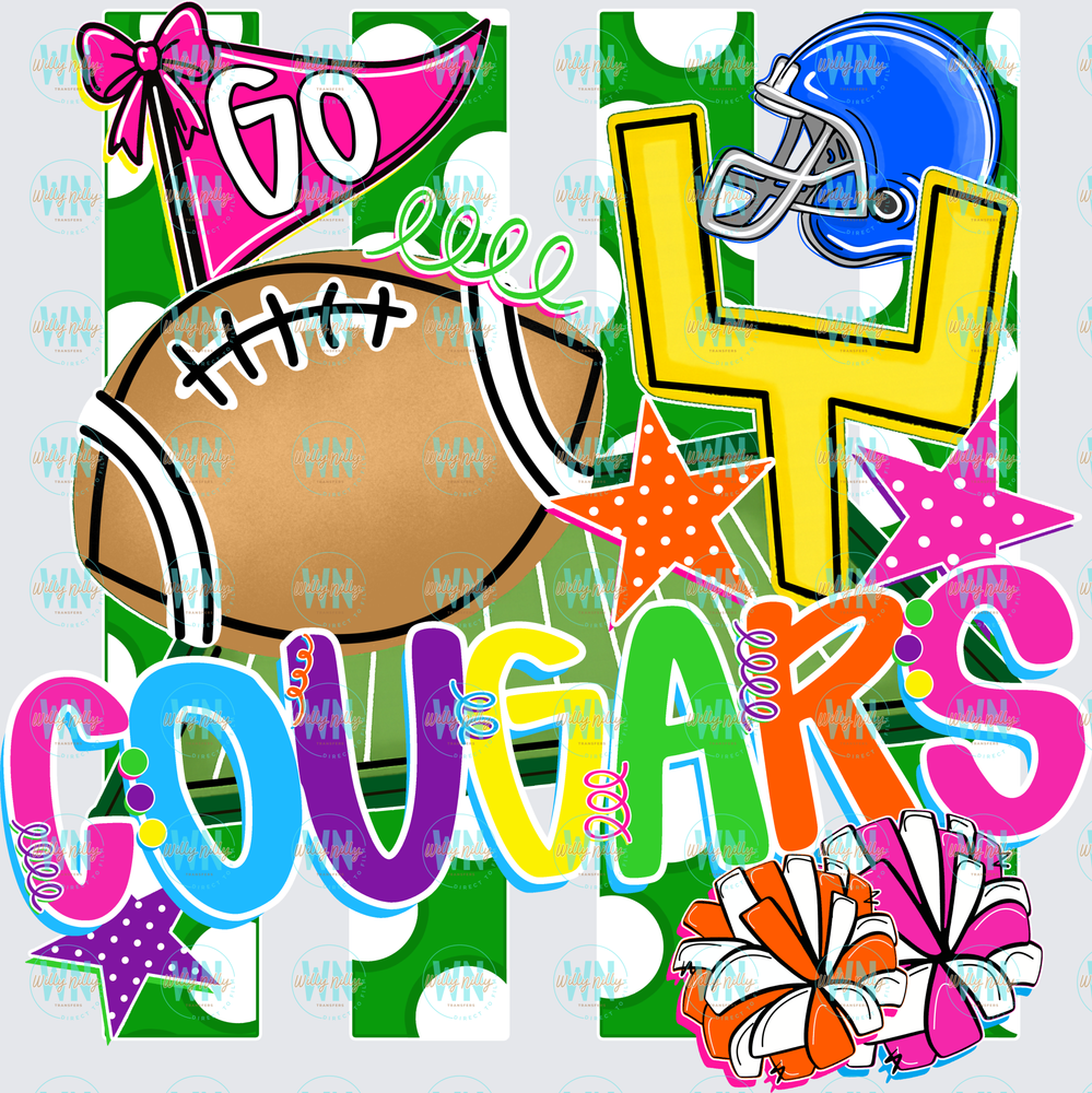 Go Cougars-Ready to Press DTF Transfer