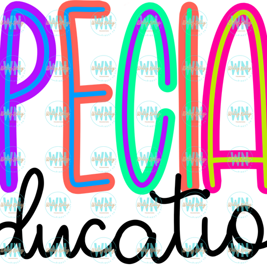 Special Education Black Print