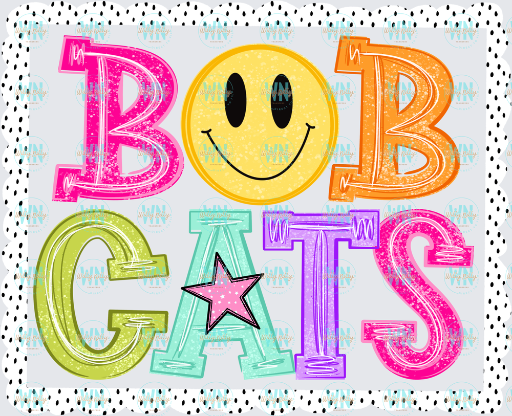 Bobcats (smiley face)-Ready to Press DTF Transfer