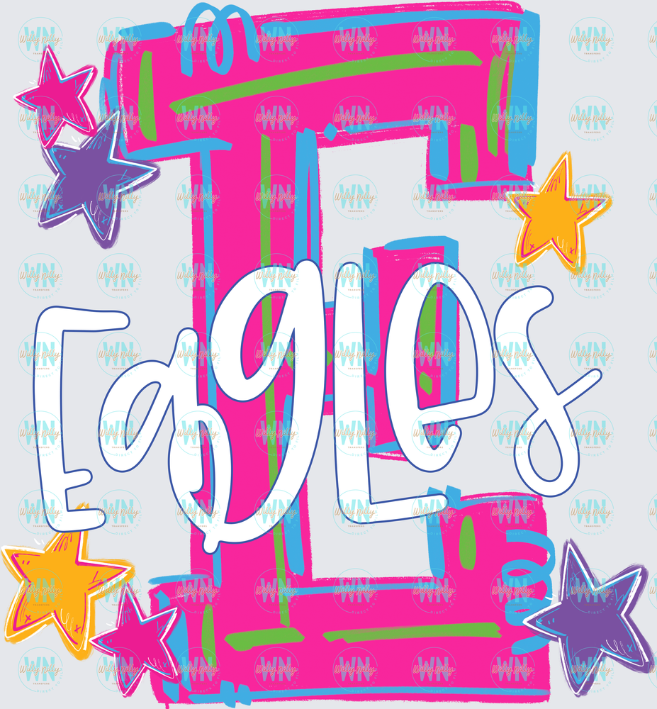 E is for Eagles-Ready to Press DTF Transfer