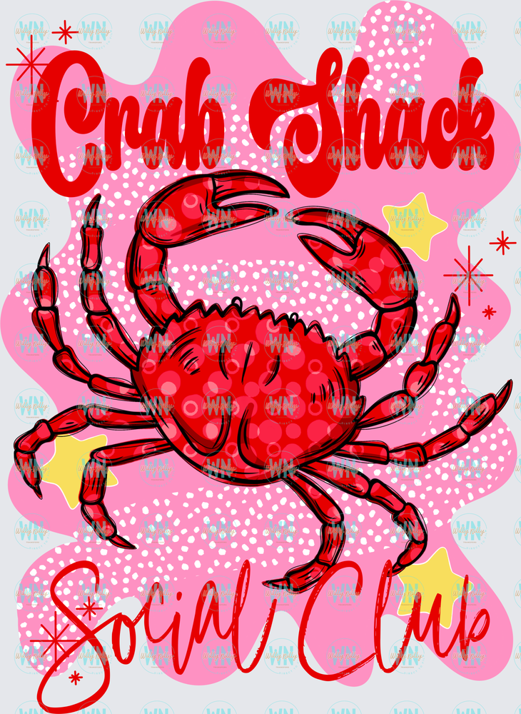 Crab Shack Social Club-Ready to Press DTF Transfer