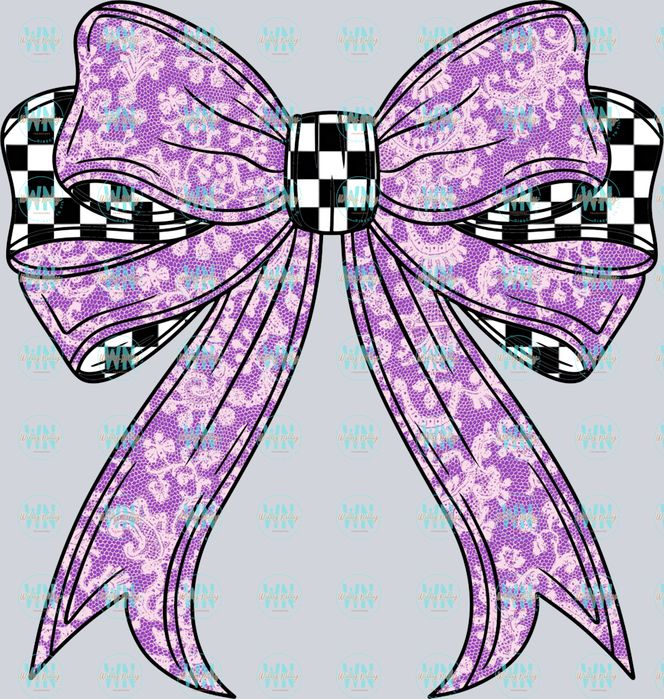 purple bow lace