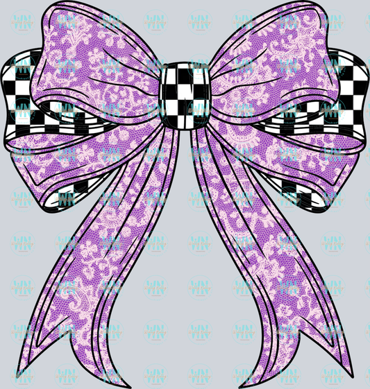 purple bow lace