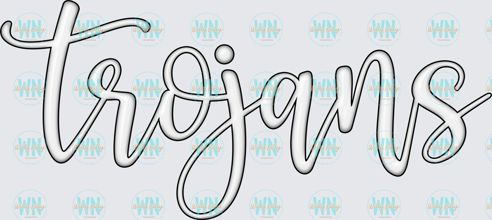 Trojans (cursive)-Ready to Press DTF Transfer