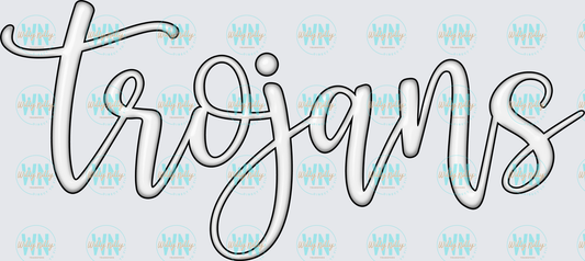 Trojans (cursive)-Ready to Press DTF Transfer
