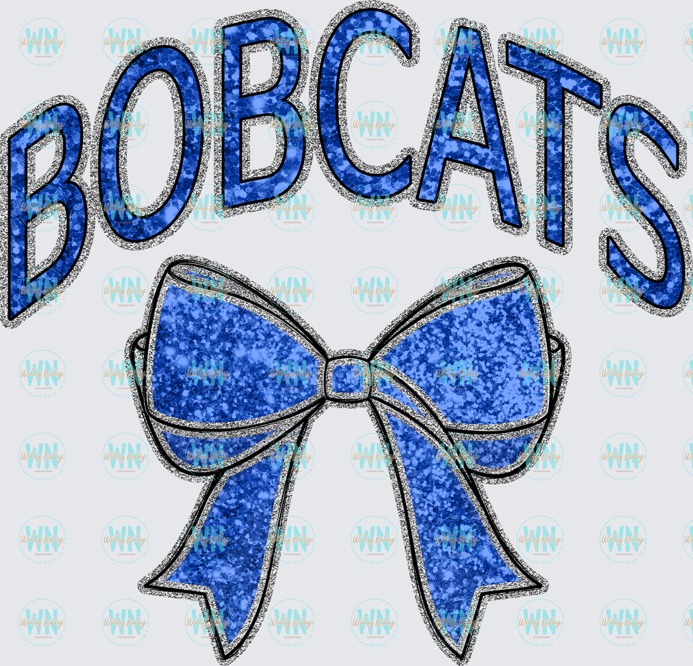 Bobcats Glitter Bow-Ready to Press DTF Transfer