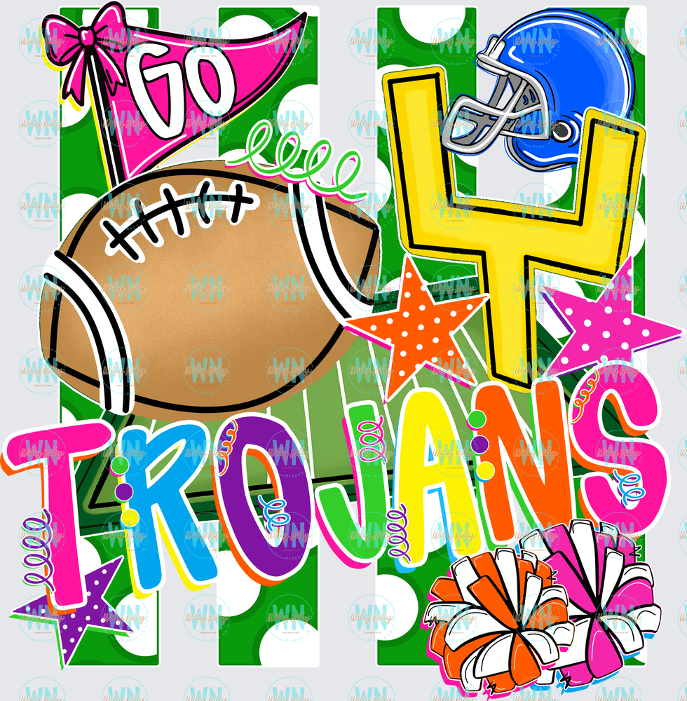 Go Trojans-Ready to Press DTF Transfer
