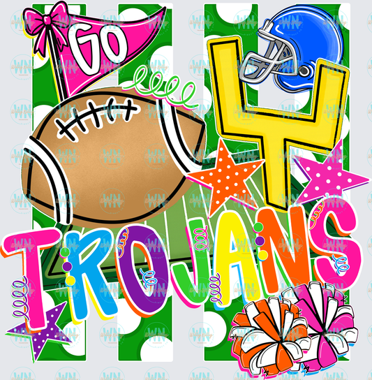 Go Trojans-Ready to Press DTF Transfer