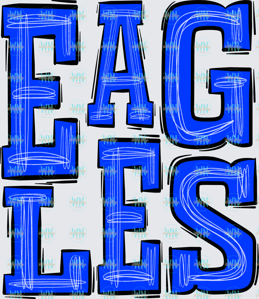 Eagles (royal)-Ready to Press DTF Transfer
