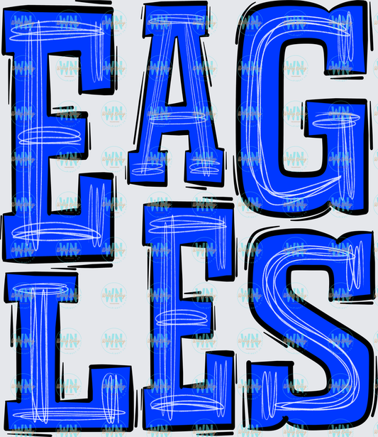 Eagles (royal)-Ready to Press DTF Transfer
