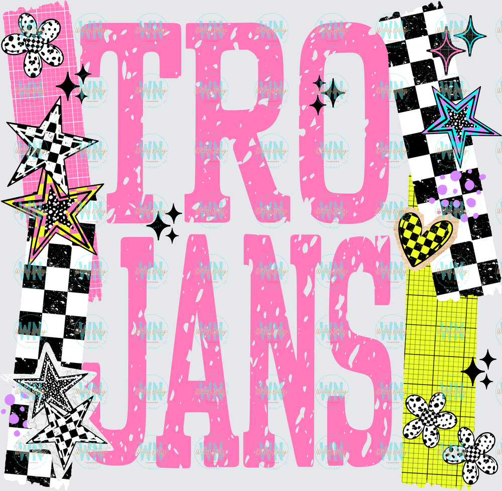 Trojans (pink)-Ready to Press DTF Transfer
