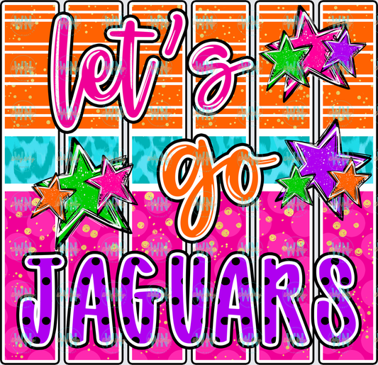 Let's Go Jaguars-Ready to Press DTF Transfer