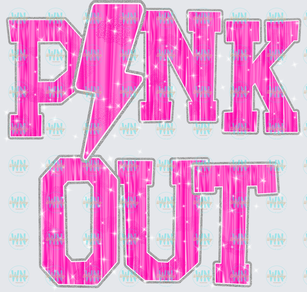 Pink Out (lightning bolt)-Ready to Press DTF Transfer