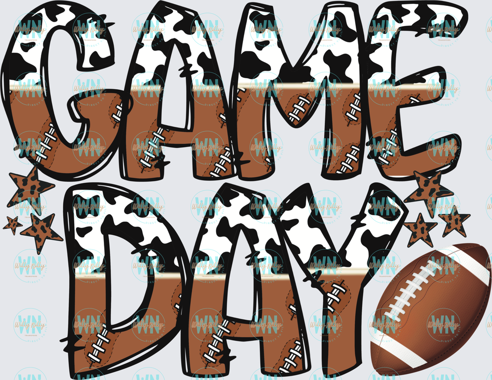 Game Day (cow print)-Ready to Press DTF Transfer