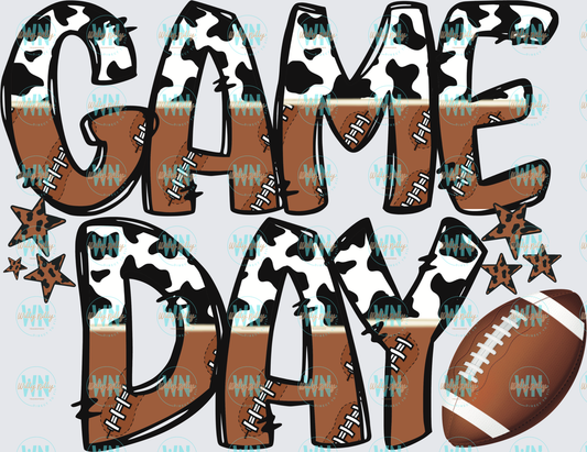 Game Day (cow print)-Ready to Press DTF Transfer