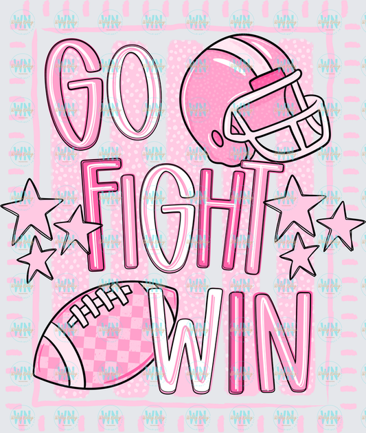 Go Fight Win Pink Out-Ready to Press DTF Transfer