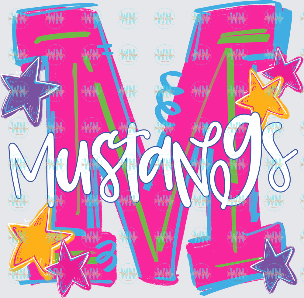 M is for Mustangs-Ready to Press DTF Transfer