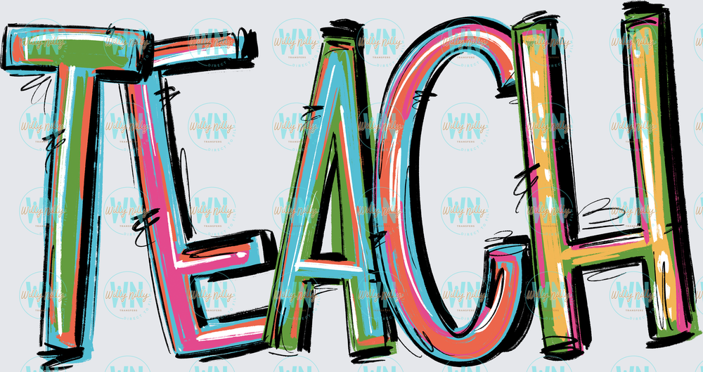 Teach (pixie font)-Ready to Press DTF Transfer