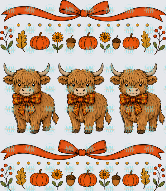 Vintage Fall Cow-Ready to Press DTF Transfer
