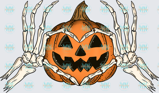 Heart Hand Pumpkin-Ready to Press DTF Transfer