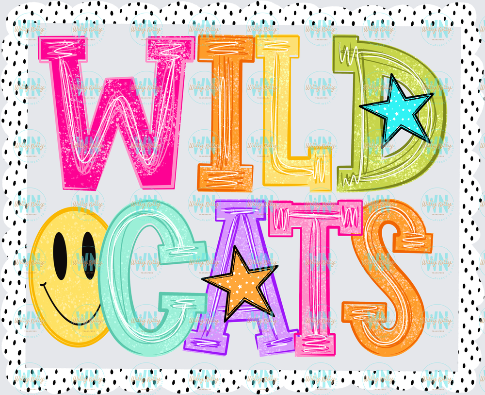 Wildcats (smiley face)-Ready to Press DTF Transfer