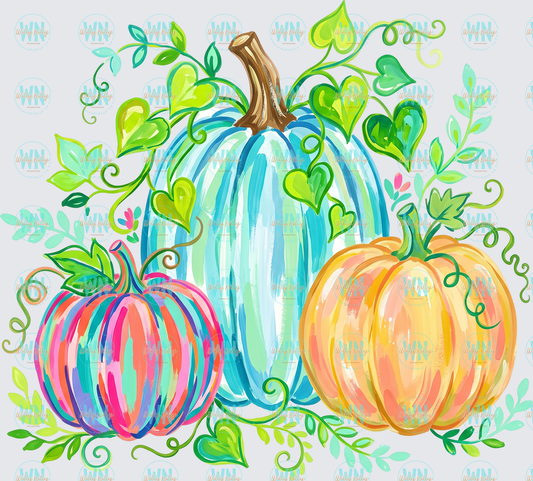 Painted Pumpkin Trio-Ready to Press DTF Transfer